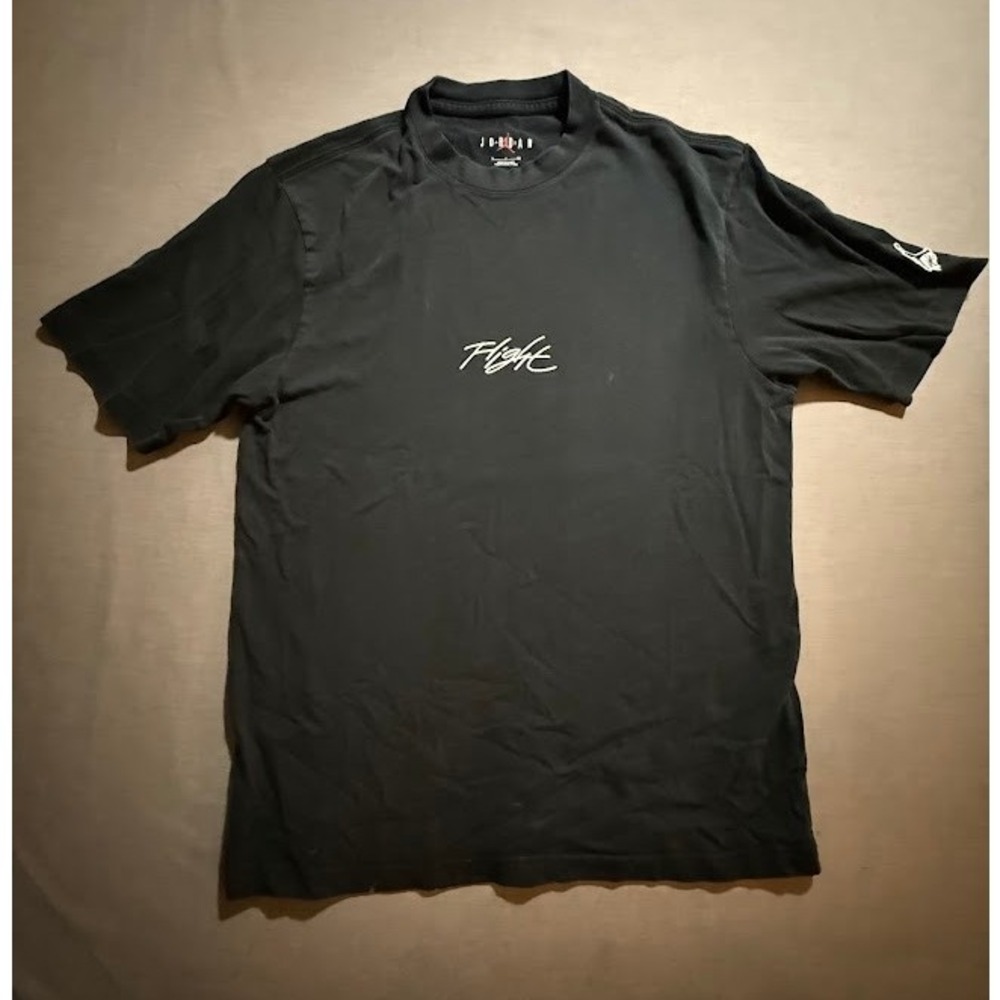 Vintage Jordan Flight T-Shirt Michael Jordan Era Tee Mens S Black Short Sleeve.